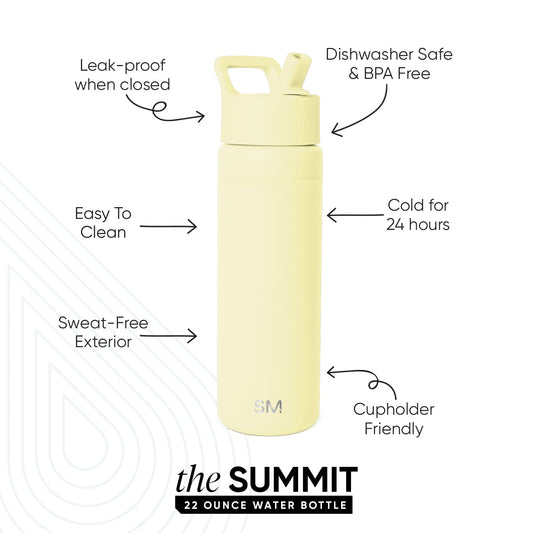 Summit Water Bottle with Straw Lid