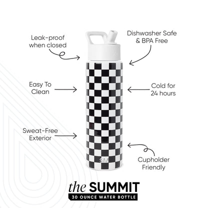 Summit Water Bottle with Straw Lid