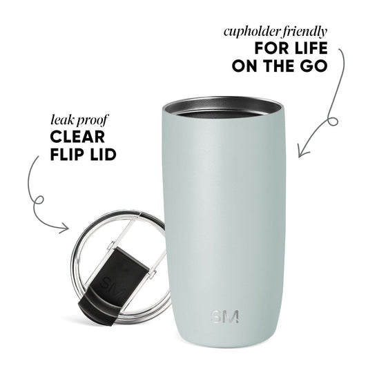 Voyager Tumbler with Clear Flip Lid & Straw